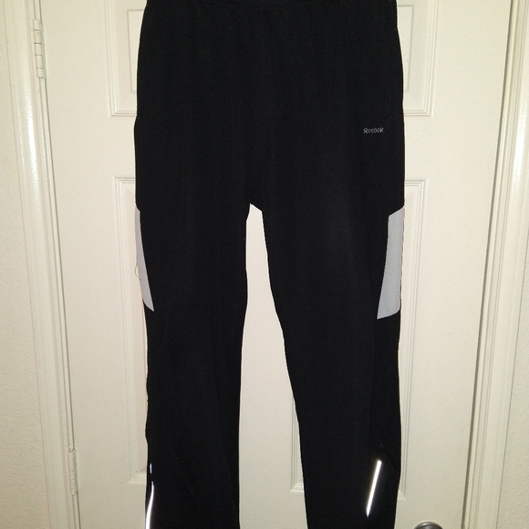 Reebok Pants Reebok Black Drawstring Track Athletic Pants Mens Sz